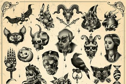 horror themed tattoos